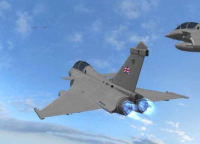 پرواز جنگنده انگلیسی بر فراز کشتی های روسی در مدیترانه