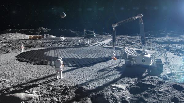 ساخت و ساز خانه های عجیب روی کره ماه ، عکس